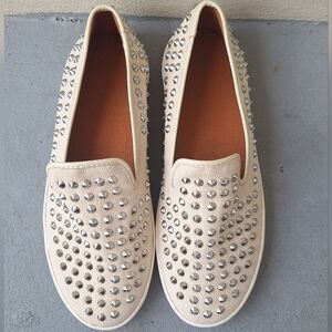 Rebecca Minkoff Cream Studded Sneakers
